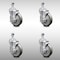 Service Caster 5 Inch SS Gray Polyurethane Wheel Swivel 12mm Threaded Stem Caster Set Brake SCC-SSTS20S514-PPUB-TLB-M1215-4 - alternate 3